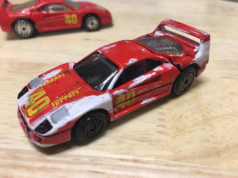 The team even made a toy version of their car, given to the Lemons judges in its own custom card as a bribe.